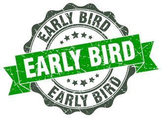 early bird stamp. sign. seal