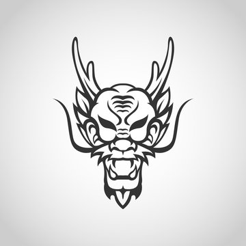 Dragon vector logo icon illustration