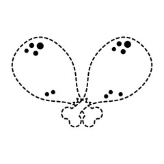 chicken thigh isolated icon