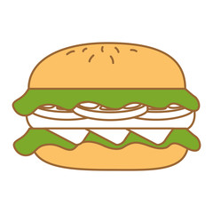 delicious burger isolated icon