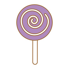 sweet lollipop isolated icon