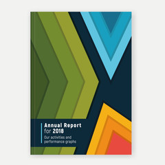 Geometric design of annual report.