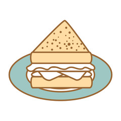 delicious sandwish isolated icon