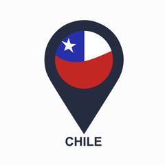 Chile-pin-flag-vector