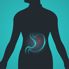 Stomach Cancer vector logo icon illustration