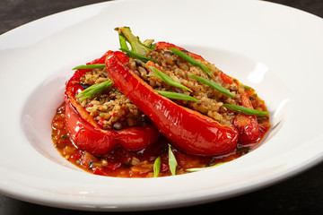 Gastronomic menu of luxury restaurant