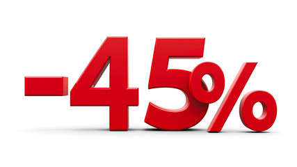 Red minus forty five percent