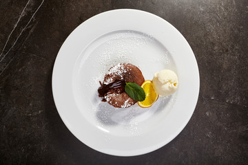 Gastronomic menu of luxury restaurant