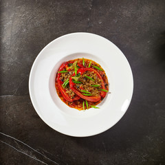 Gastronomic menu of luxury restaurant