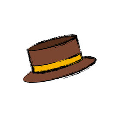 Vintage hat male icon vector illustration graphic design
