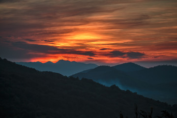Sunset in Gorski kotar