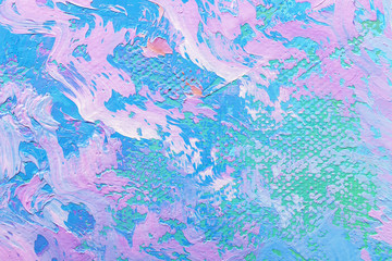 Abstract art background. Oil painting on canvas. Color texture. Fragment of artwork.