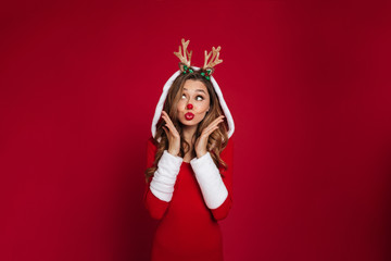 Portrait of a lovely toughtful girl