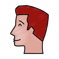 Human head silhouette icon vector illustration graphic design