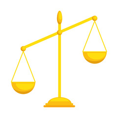 balance scale isolated icon