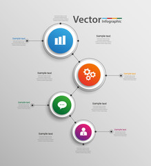 Abstract infographics number options template with  steps. Can be used for workflow layout, diagram, business step options, banner, web design. Vector eps 10