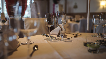 Tisch gedeckt Hochzeit