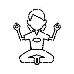 Woman doing yoga icon vector illustration graphic design