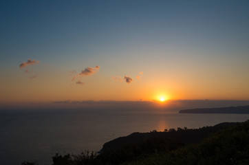 日の出　瀬戸内海(香川県さぬき市から播磨灘を撮影)