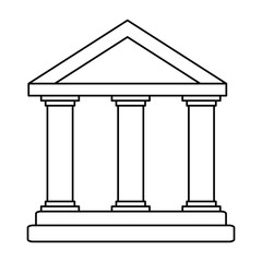 Fototapeta premium building with columns icon