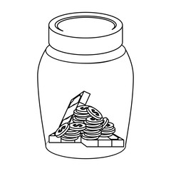 glass jar with money
