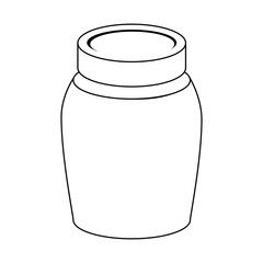 glass jar isolated icon