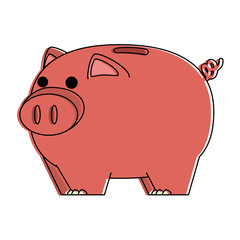piggy savings isolated icon vector illustration design