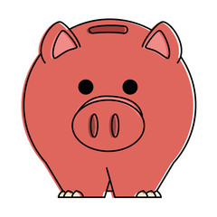 Obraz na płótnie Canvas piggy savings isolated icon vector illustration design