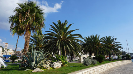 market with local food in split