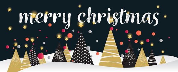 Fototapeta na wymiar Golden christmas tree gifts background. Merry Christmas happy new year. Christmas tree. Creative Christmas tree. Merry Christmas greeting card.