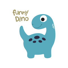 Naklejka premium Cute dino illustration