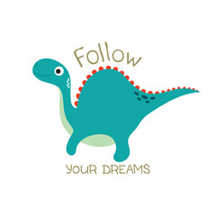 Cute dino illustration