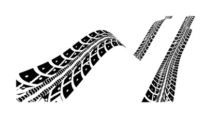 Tire tracks illustration