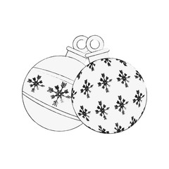 balls ornament christmas related icon image vector illustration design