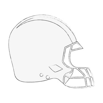 helmet american football related icon image vector illustration design