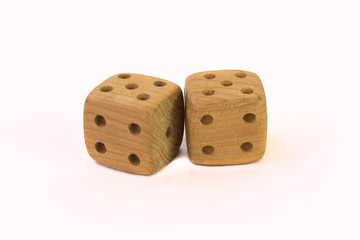 dice on white background