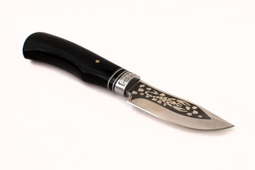 Knife with black handle