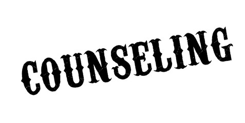 Counseling rubber stamp. Grunge design with dust scratches. Effects can be easily removed for a clean, crisp look. Color is easily changed.