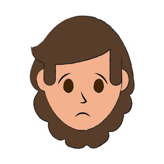 Obraz na płótnie Canvas woman sad icon image vector illustration design