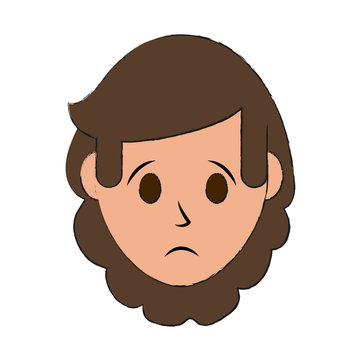 woman sad icon image vector illustration design