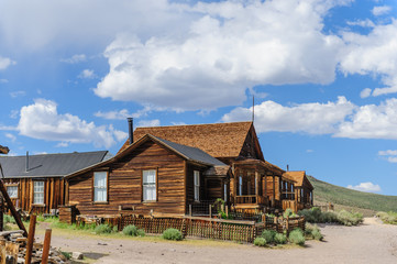 Abandoned houses in the American Ghost Town of Bodie, California
