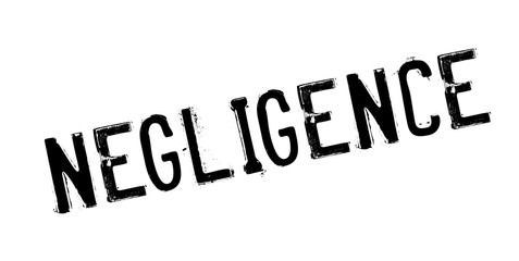 Negligence rubber stamp. Grunge design with dust scratches. Effects can be easily removed for a clean, crisp look. Color is easily changed.