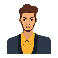 businessman handsome portrait icon image vector illustration design