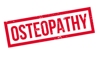 Osteopathy rubber stamp. Grunge design with dust scratches. Effects can be easily removed for a clean, crisp look. Color is easily changed.