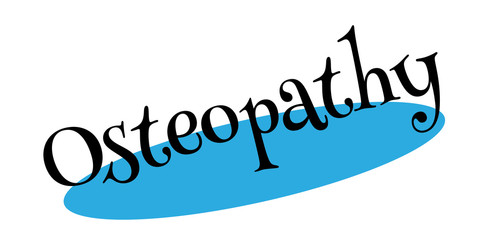 Osteopathy rubber stamp. Grunge design with dust scratches. Effects can be easily removed for a clean, crisp look. Color is easily changed.