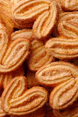 A lot of fresh puff pastry