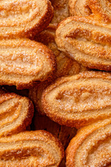 A lot of fresh puff pastry