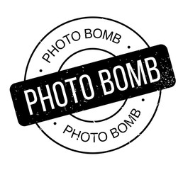 Photo Bomb rubber stamp. Grunge design with dust scratches. Effects can be easily removed for a clean, crisp look. Color is easily changed.