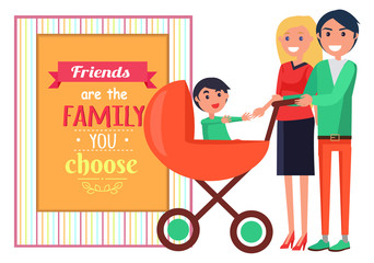 Friends Family you Choose Vector Graphic Poster