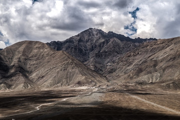 Landscape of  mountain around Leh district, Ladakh, in the north Indian state of Jammu and Kashmir.	